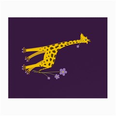 Purple Roller Skating Cute Cartoon Giraffe Glasses Cloth (small)