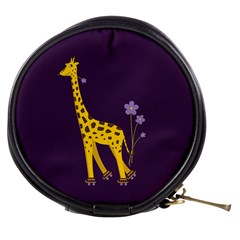 Purple Roller Skating Cute Cartoon Giraffe Mini Makeup Case by CreaturesStore