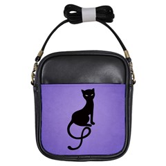 Purple Gracious Evil Black Cat Girl s Sling Bag by CreaturesStore