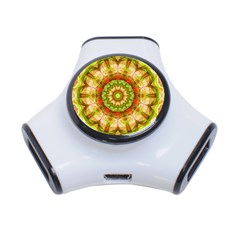 Red Green Apples Mandala 3 Port Usb Hub