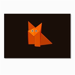 Dark Cute Origami Fox Postcards 5  X 7  (10 Pack)