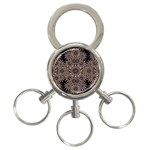 Luxury Ornament Refined Artwork 3-Ring Key Chain Front