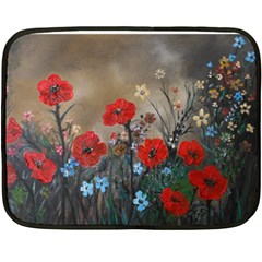 Poppy Garden Mini Fleece Blanket (two Sided)