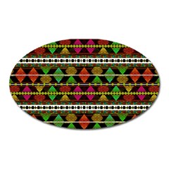 Aztec Style Pattern Magnet (oval)