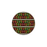 Aztec Style Pattern Golf Ball Marker 4 Pack Front