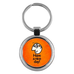 Have A Nice Day Happy Character Key Chain (round)