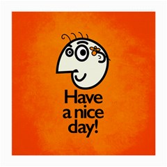 Have A Nice Day Happy Character Glasses Cloth (medium, Two Sided) by CreaturesStore