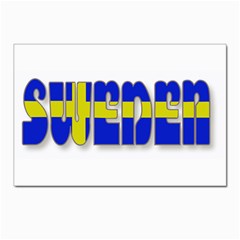 Flag Spells Sweden Postcards 5  X 7  (10 Pack)