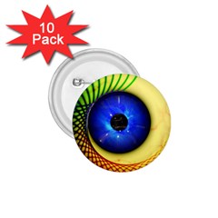 Eerie Psychedelic Eye 1 75  Button (10 Pack)