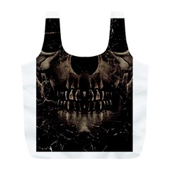 Skull Poster Background Reusable Bag (l) by dflcprints