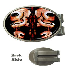 Skull Motif Ornament Money Clip (oval) by dflcprints
