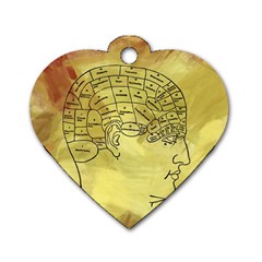 Brain Map Dog Tag Heart (two Sided) by StuffOrSomething