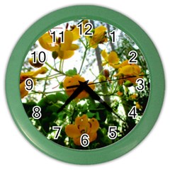 Yellow Flowers Wall Clock (color)