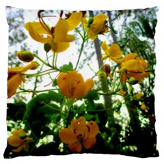 Yellow Flowers Large Cushion Case (single Sided) 