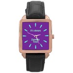 Always Time for Zeppelin Rose Gold Leather Watch  Front