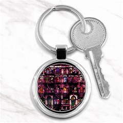 Physical Graffitied Key Chain (round) by SaraThePixelPixie