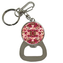 Retro Vintage Floral Motif Bottle Opener Key Chain