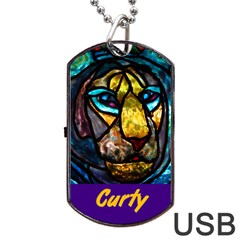 Curty Dog Tag Usb Flash (two Sides)