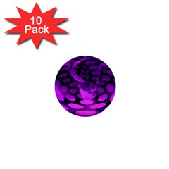 Abstract In Purple 1  Mini Button (10 Pack) by FunWithFibro