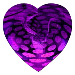 Abstract In Purple Jigsaw Puzzle (heart)