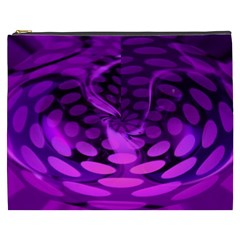 Abstract In Purple Cosmetic Bag (xxxl)