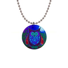 Moon Owl Button Necklace by SaraThePixelPixie