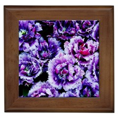 Purple Wildflowers Of Hope Framed Ceramic Tile