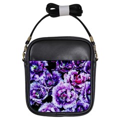 Purple Wildflowers Of Hope Girl s Sling Bag