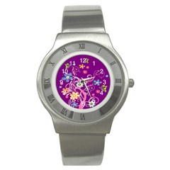 Flowery Flower Stainless Steel Watch (slim)