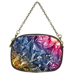 Texture   Rainbow Foil By Dori Stock Chain Purse (one Side)