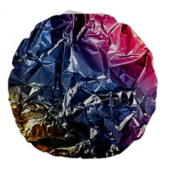 Texture   Rainbow Foil By Dori Stock 18  Premium Round Cushion 