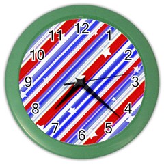 American Motif Wall Clock (color) by dflcprints