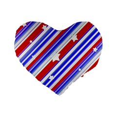 American Motif 16  Premium Heart Shape Cushion  by dflcprints