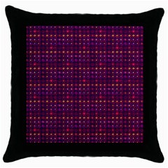 Funky Retro Pattern Black Throw Pillow Case