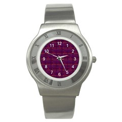 Funky Retro Pattern Stainless Steel Watch (slim)