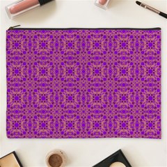 Purple Moroccan Pattern Cosmetic Bag (xxxl)