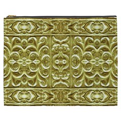 Gold Plated Ornament Cosmetic Bag (xxxl) by dflcprints