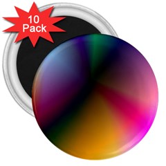 Prism Rainbow 3  Button Magnet (10 Pack)