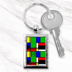 Mondrian Key Chain (rectangle)