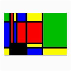 Mondrian Postcards 5  X 7  (10 Pack) by Siebenhuehner