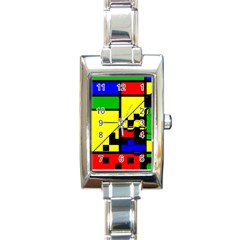 Moderne Rectangular Italian Charm Watch