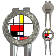 Mondrian Golf Pitchfork & Ball Marker