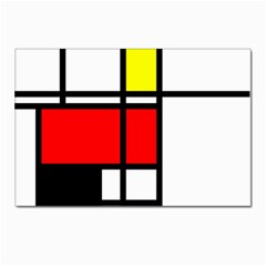 Mondrian Postcards 5  X 7  (10 Pack) by Siebenhuehner