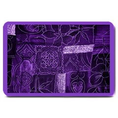 Pretty Purple Patchwork Large Door Mat by FunWithFibro