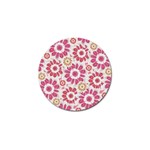 Feminine Flowers Pattern Golf Ball Marker 4 Pack Front