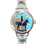 Glasgow Duke Of  Wellington Round Italian Charm Watch Front