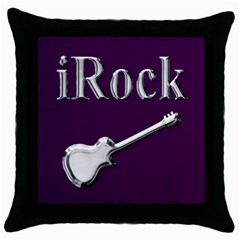 Irock Black Throw Pillow Case