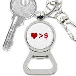 Love Is More Than Money Bottle Opener Key Chain Front