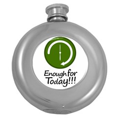 Work Schedule Concept Illustration Hip Flask (round)