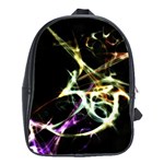 Futuristic Abstract Dance Shapes Artwork School Bag (XL) Front